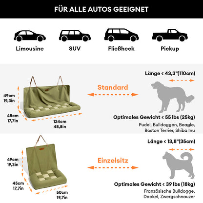 Reise Rückenkissen Sicherheit Rücksitz großes Hund Auto Sitzbett - Roadtrip