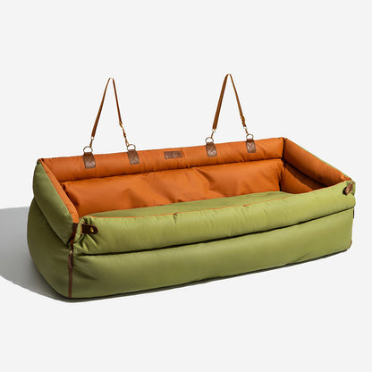 Großes Deluxe Hundesitz-Boosterbett aus Kunstleder - Roadtrip