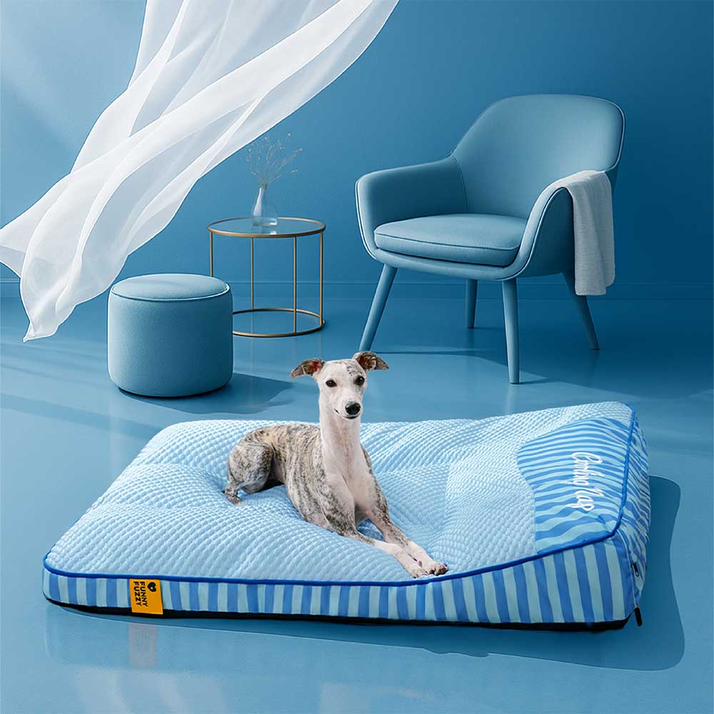 Extra großes kühlendes waschbares rechteckiges orthopädisches Hundebett - haustierfreundliches Schlafzimmer