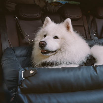 Großes Deluxe Hundesitz-Boosterbett aus Kunstleder - Roadtrip